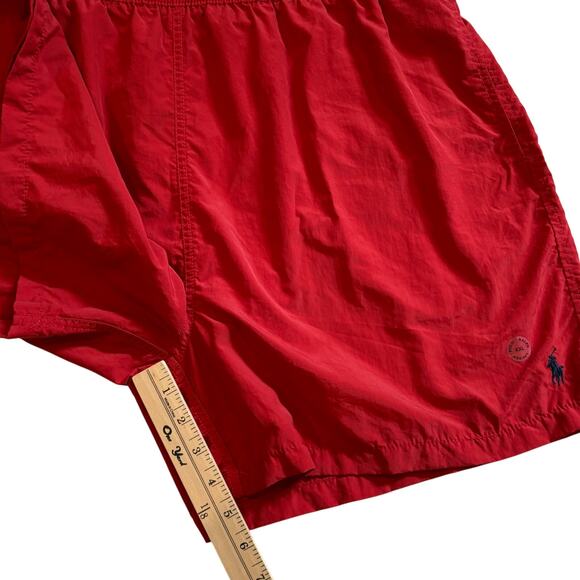 Polo Ralph Lauren Swim Trunk Shorts Mens 2XL RED Lined Pockets Preppy Lifeguard - Picture 9 of 10